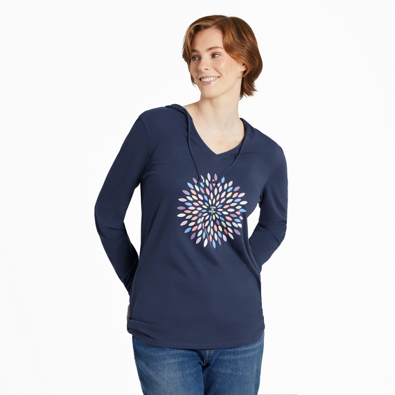 Life is good long sleeve hooded tee sale