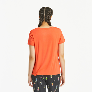 Life is Good. Women's Trio of Martinis Lightweight Sleep Tee, Mango Orange