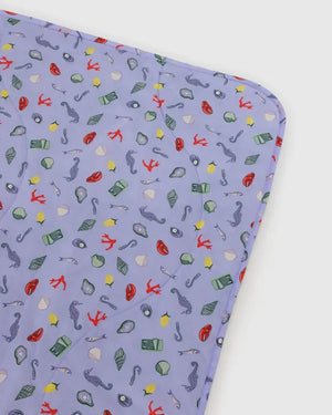 Baggu. Puffy Picnic Blanket in Sea Charms