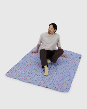 Baggu. Puffy Picnic Blanket in Sea Charms