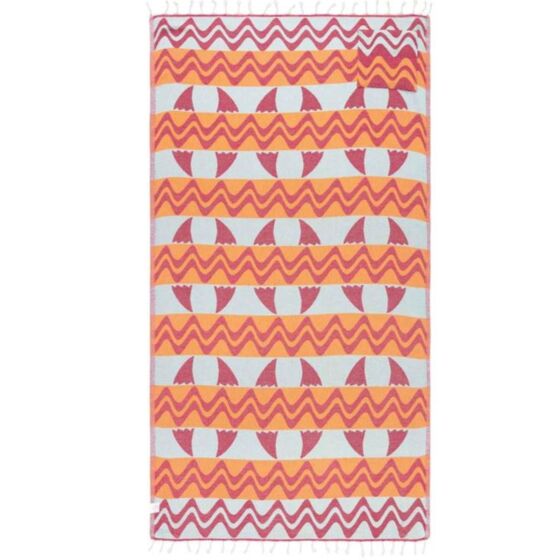 Sand Cloud, Boho Fin Beach Towel with Zipper Pocket