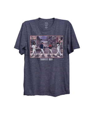 Boston Sports Group. Yankees, Lunch Atop Empire Short Sleeve Tee, Navy