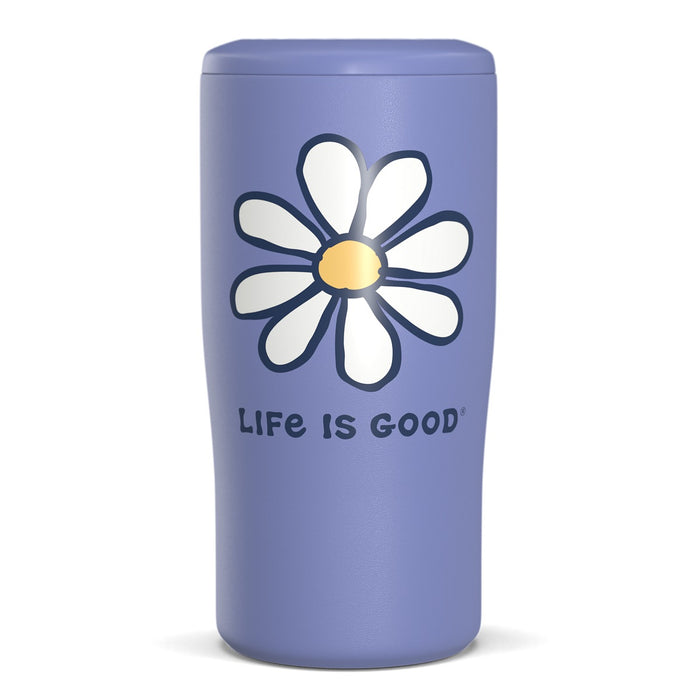 Life Is Good Vintage Daisy 4-in-1 Stainless Steel Can Cooler, Cornflower Blue