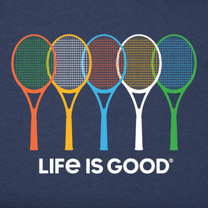Life is Good. Women's Tennis Spectrum SS Crusher Tee, Darkest Blue
