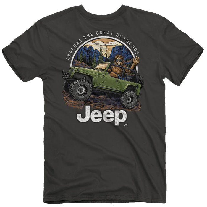 Jeep. Sasquatch Short Sleeve T-Shirt, Smoke
