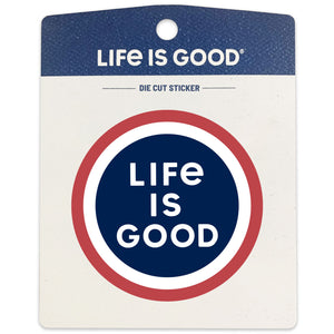Life is Good Small Die Cut Sticker, LIG Coin