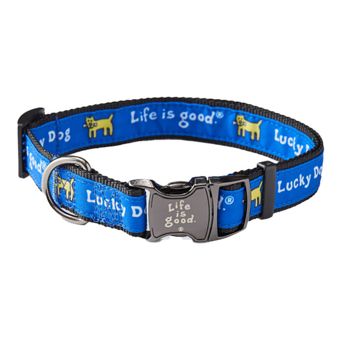 Life Is Good. Rocket Dog Collar, Royal Blue