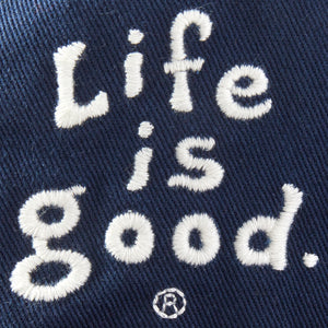 Life is Good. Bucket Hat LIG Vintage Wordmark, Darkest Blue
