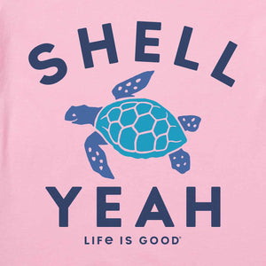 Life is Good. Women's Shell Yeah Crusher Vee, Happy Pink