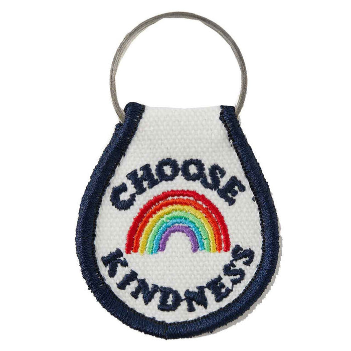Life is Good. Choose Kindness Patch Keychain, Cloud White
