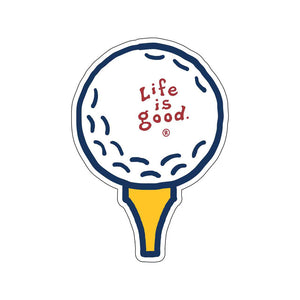 Life is Good. Small Die Cut Decal Let It Fly Golf, Cloud White