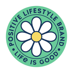Life is Good. Positive Lifestyle Daisy Magnet, Spearmint Green