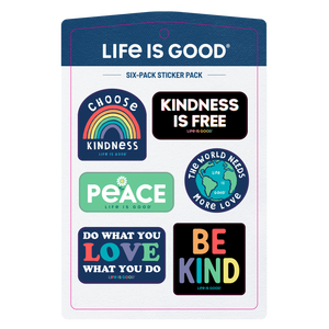 Life is Good. Six-Pack Stickers, Optimism Pack