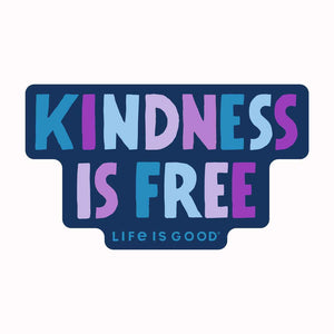 Life is Good. Die Cut Sticker Kindness Data Positive, Darkest Blue