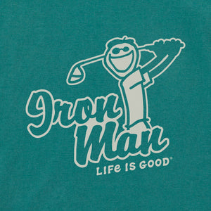 Life is Good. Men's Big Jake Iron Man LS Crusher Tee, Spruce Green
