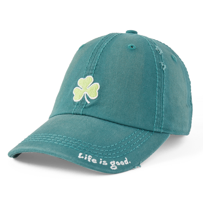 Life is Good. Shamrock Sunwash Chill Cap, Spruce Green