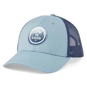 Life is Good. LIG Coin Trees Hard Meshback Cap, Smoky Blue