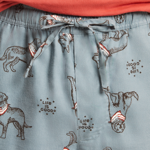 Life is Good. Men's Stay True Dog Classic Sleep Pant, Smoky Blue