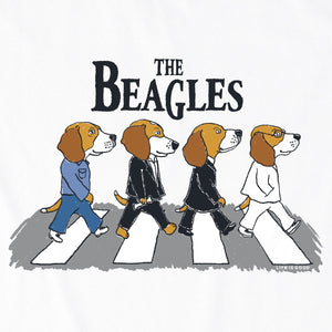 Life is Good. Men's The Beagles SS Crusher Tee, Cloud White