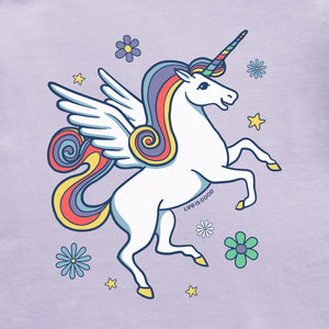 Life is Good. Toddler Magical Unicorn Crusher Tee, Lilac Purple