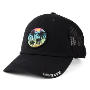 Life is Good. Here Comes the Sun Meshback Hat, Jet Black