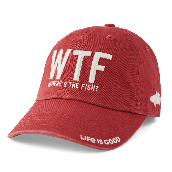 Life is Good. WTF Chill Cap, Faded Red