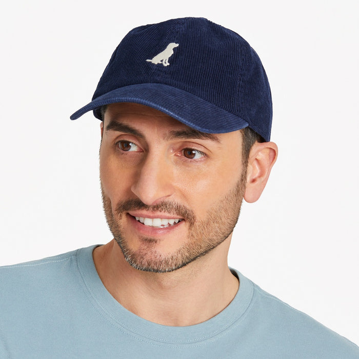 Life is Good. Corduroy Wag On Lab Chill Cap, Darkest Blue