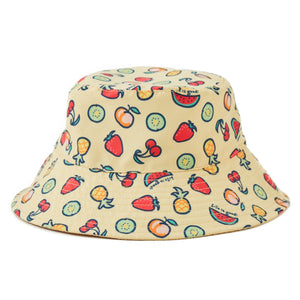 Life is Good. Kids Shade Fruit Pattern Cap, Sandy Yellow