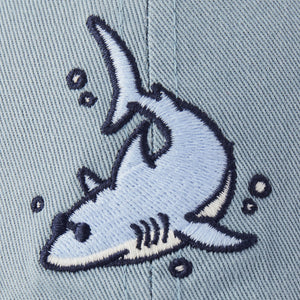 Life is Good. Kids LIG Cool Shark Chill Cap, Smoky Blue