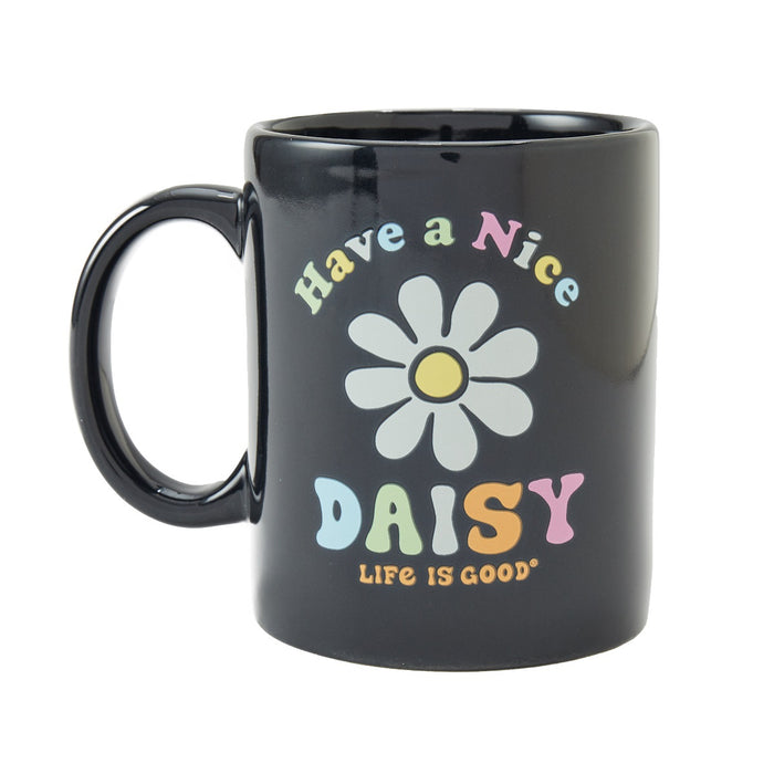 Life is Good. Jake's Mug Have a Nice Daisy, Jet Black