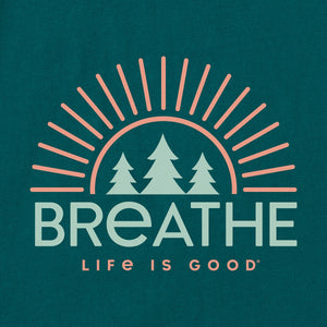 Life is Good. Women's Breathe Forest LS Crusher Tee, Moss Green