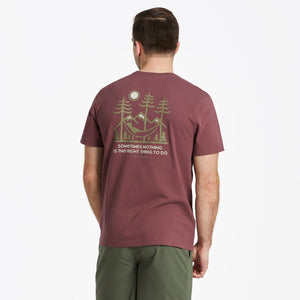Life is Good. Men's The Right Thing SS Crusher Tee, Mahogany Brown