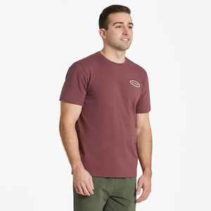 Life is Good. Men's The Right Thing SS Crusher Tee, Mahogany Brown