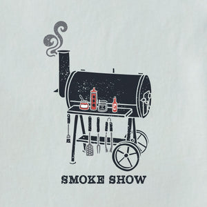 Life is Good. Men's Smoke Show SS Crusher Tee, Fog Gray