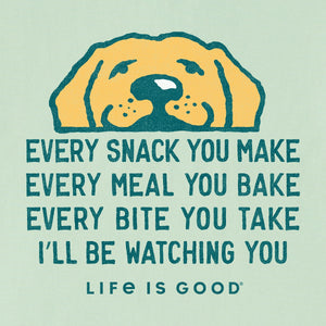 Life is Good. Men's I'll Be Watching You SS Crusher Tee, Sage Green