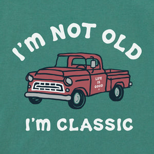 Life is Good. Men's I'm Classic Pickup LS Crusher Tee, Spruce Green