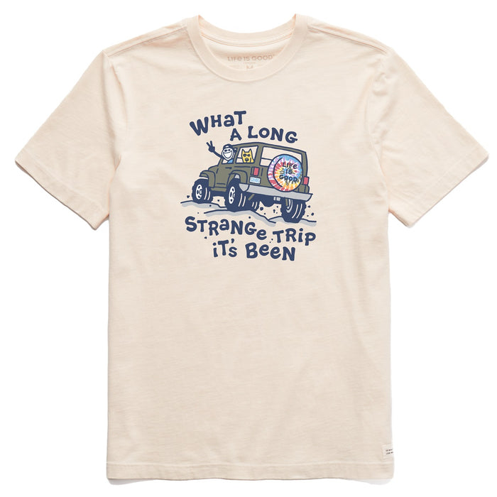 Life is Good. Men's Jake And Rocket SS Crusher-Lite Tee, Putty White