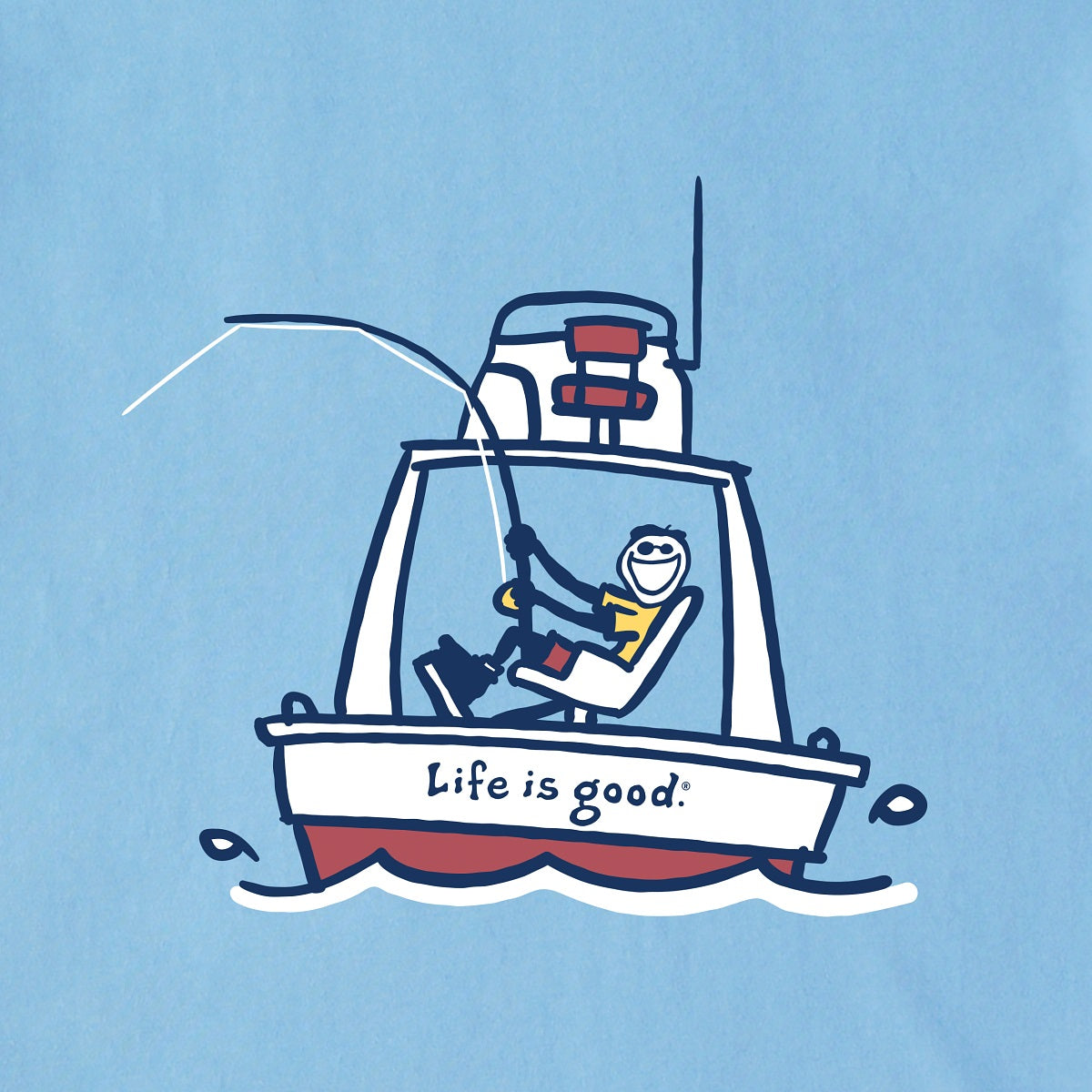Life is Good. Men's Jake Sport Fishing SS Crusher-Lite Tee, Cool