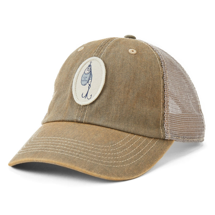 Life is Good. Hook and Tackle Meshback Hat, Slate Gray