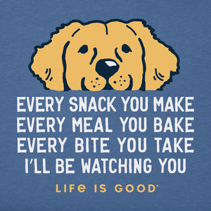 Life Is Good. Men's Crusher Tee I'll Be Watching You, Vintage Blue