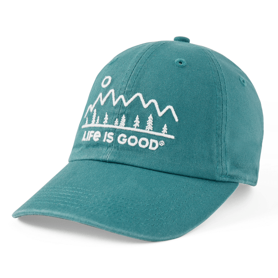 Life is Good. Minimal Nature Landscape Chill Cap, Spruce Green