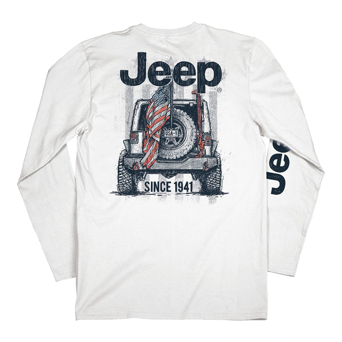 Jeep USA 1 Long Sleeve T-Shirt, White