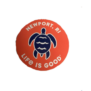 Life is Good. Turtle Newport RI 4" Sticker