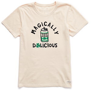 Life is Good. Women's Crusher Tee Magically Delicious Putty White