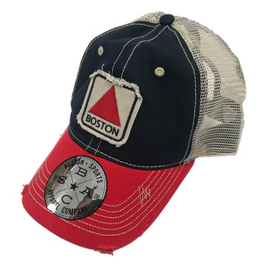 Boston Citgo Trucker Hat, Navy/Red